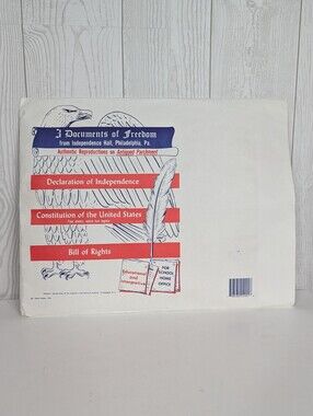 3 Documents of Freedom 1956 Authentic Reproductions Bill of Rights Constutution